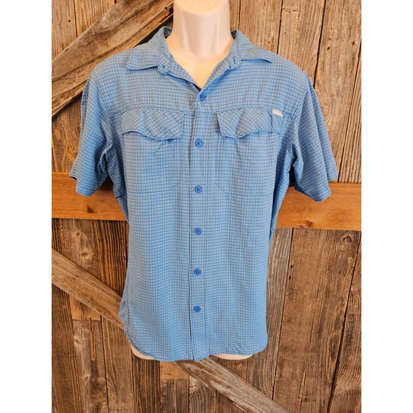 Columbia omni shade Vented Fishing Shirt front pocket sz medium M - Picture 1 of 7